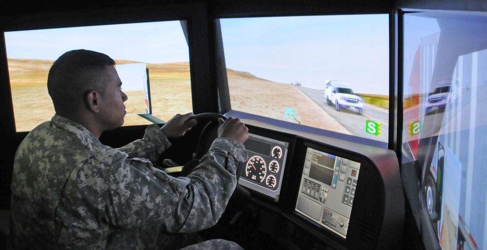 'Let the Games Begin' Soldiers Train on Virtual Driving Simulator