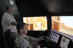'Let the Games Begin' Soldiers Train on Virtual Driving Simulator