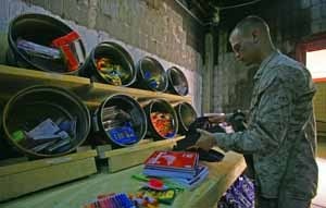 Backpacks full of hope: 3rd MAW (Fwd) opens Iraqi and American Friendship Project Logistics Center