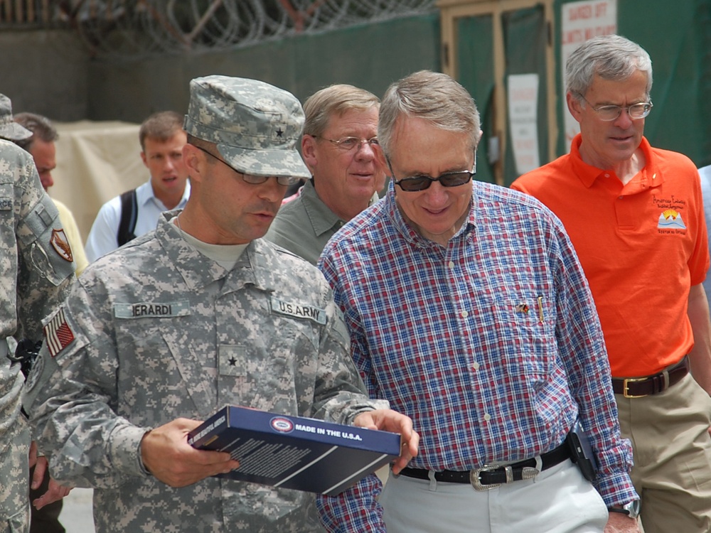 Congressional Delegation visits Camp Eggers Soldiers