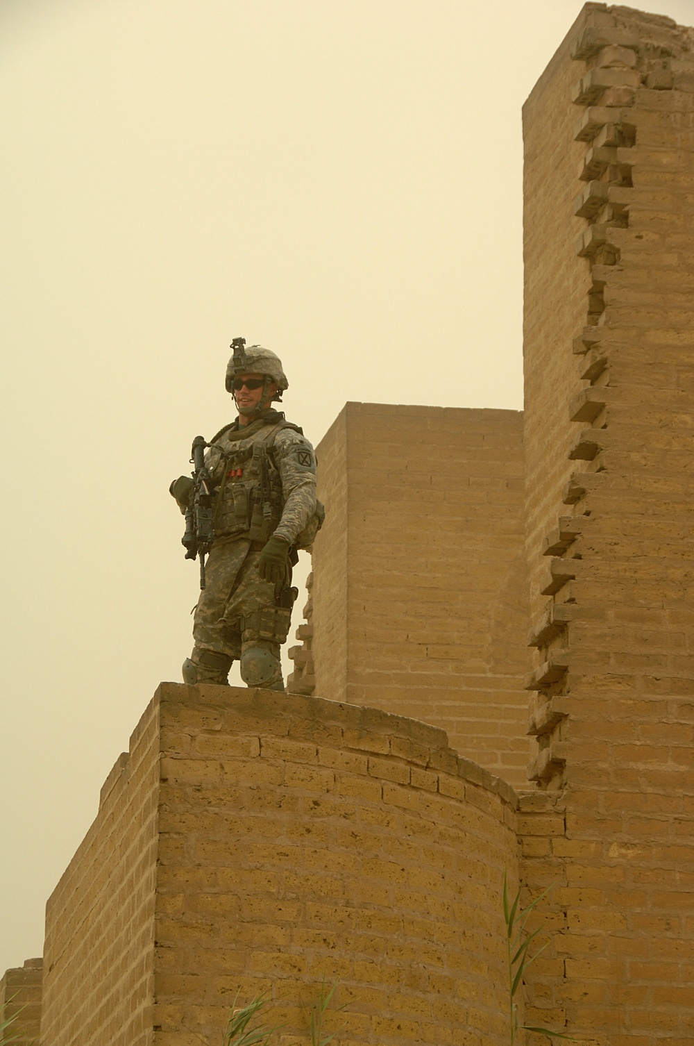 U.S. Soldier Stands Guard on Historic Gate