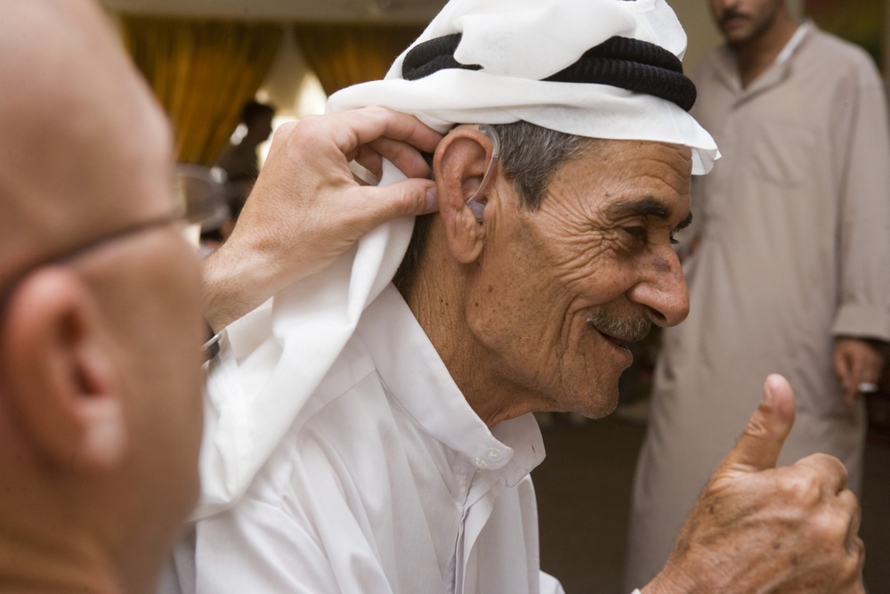 U.S. Marines Provide Hearing Aid for Sheik