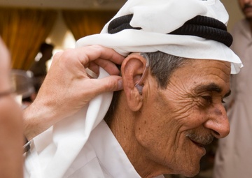 U.S. Marines Provide Hearing Aid for Sheik