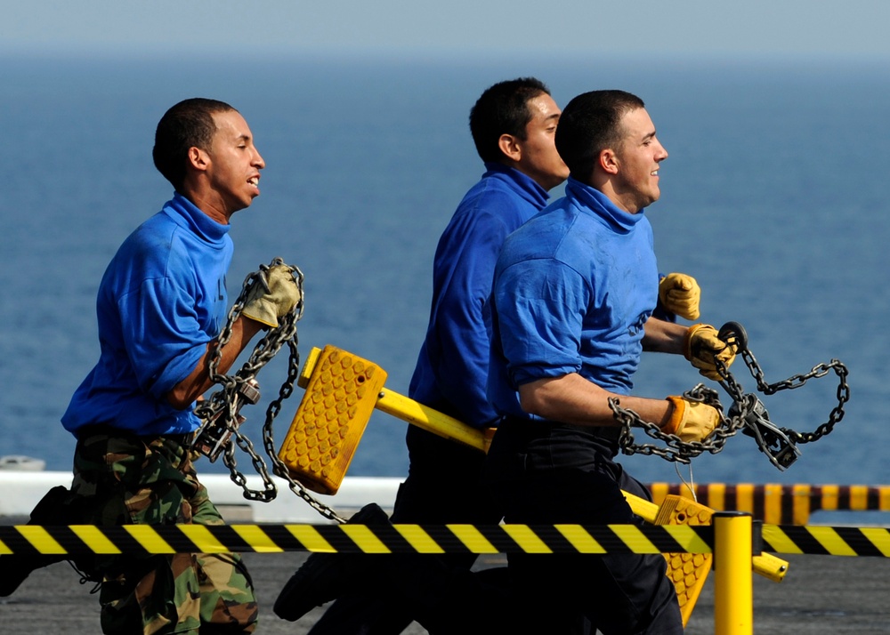 Flight Deck Olympics aboard USS Theodore Roosevelt