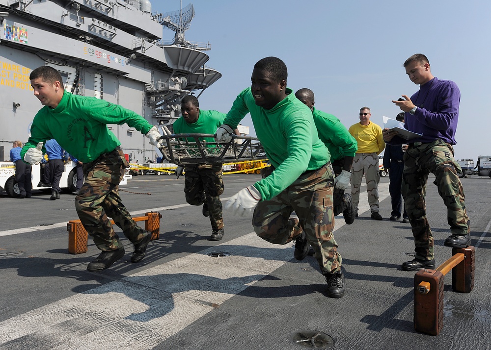 Flight Deck Olympics aboard USS Theodore Roosevelt