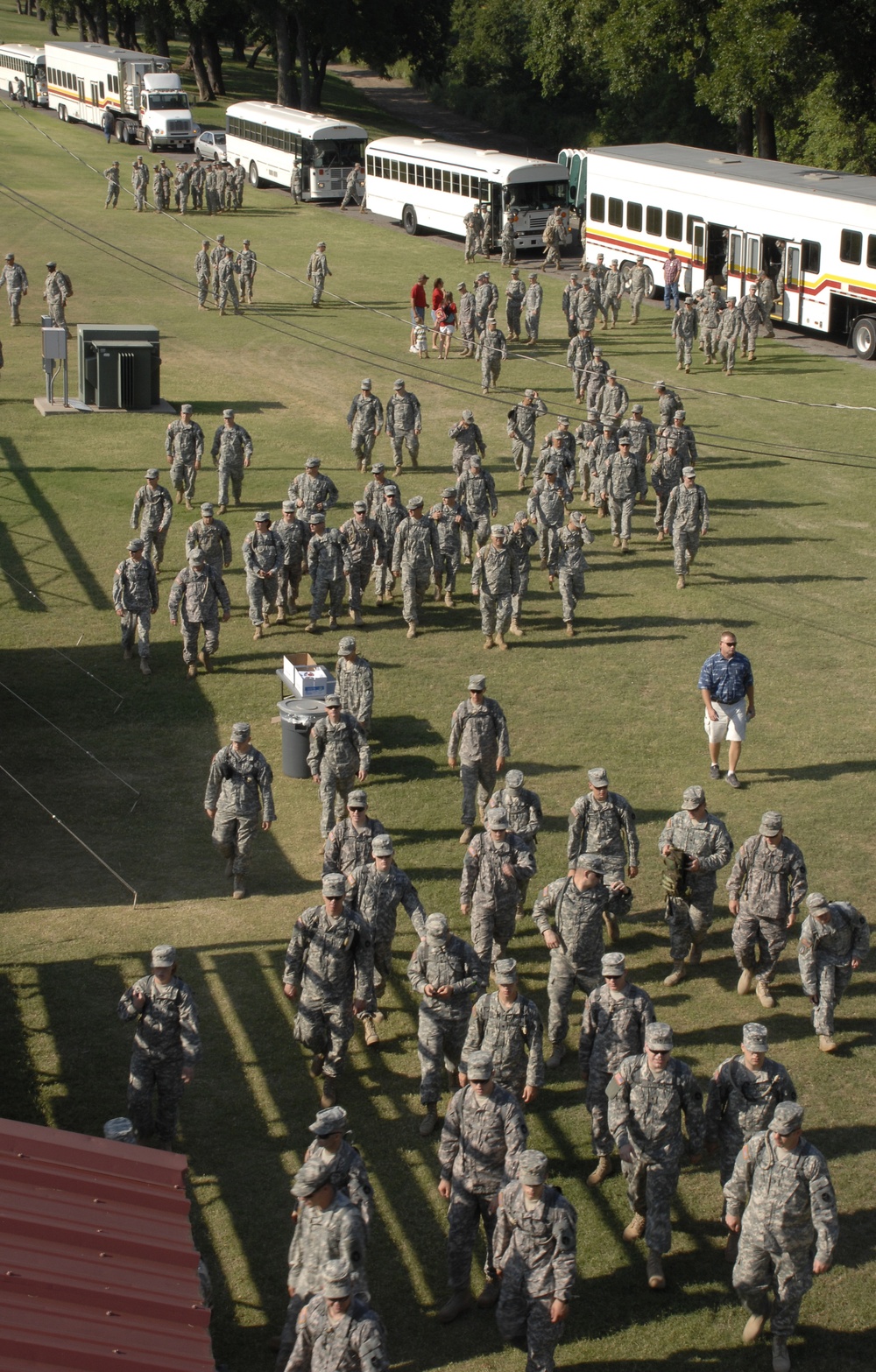 Soldiers Come for Departure Ceremony