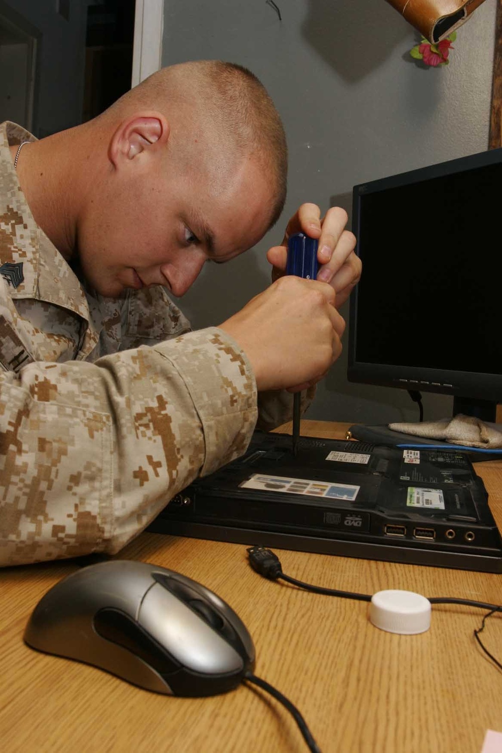 Sergeant Maintains Network of 'cups and String'