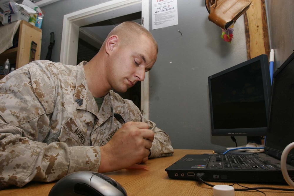 Sergeant Maintains Network of 'cups and String'