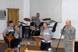 Soldiers sing praises at Forward Operating Base Rustamiyah