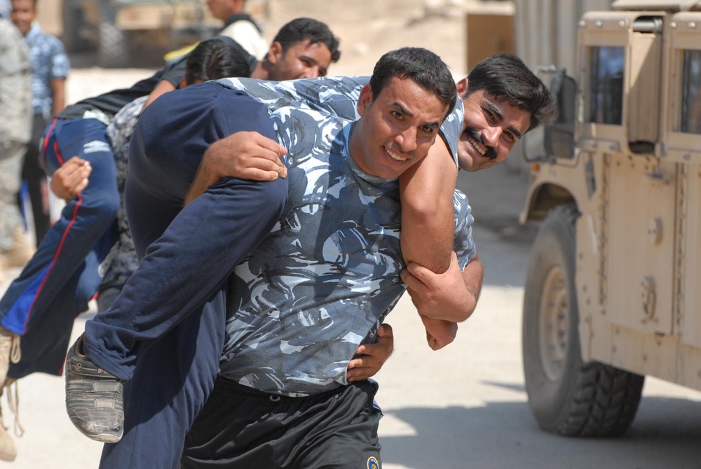 Emergency Response Unit cadets conduct physical training