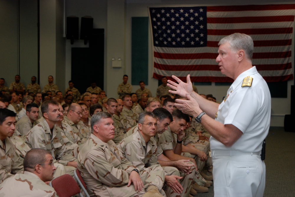 Chief of Naval Operations Adm. Gary Roughead Visits Naval Support Activity, Bahrain