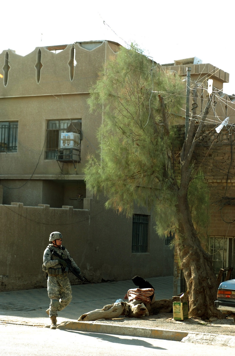 Strike Soldiers patrol through Baghdad neighborhood of Shula