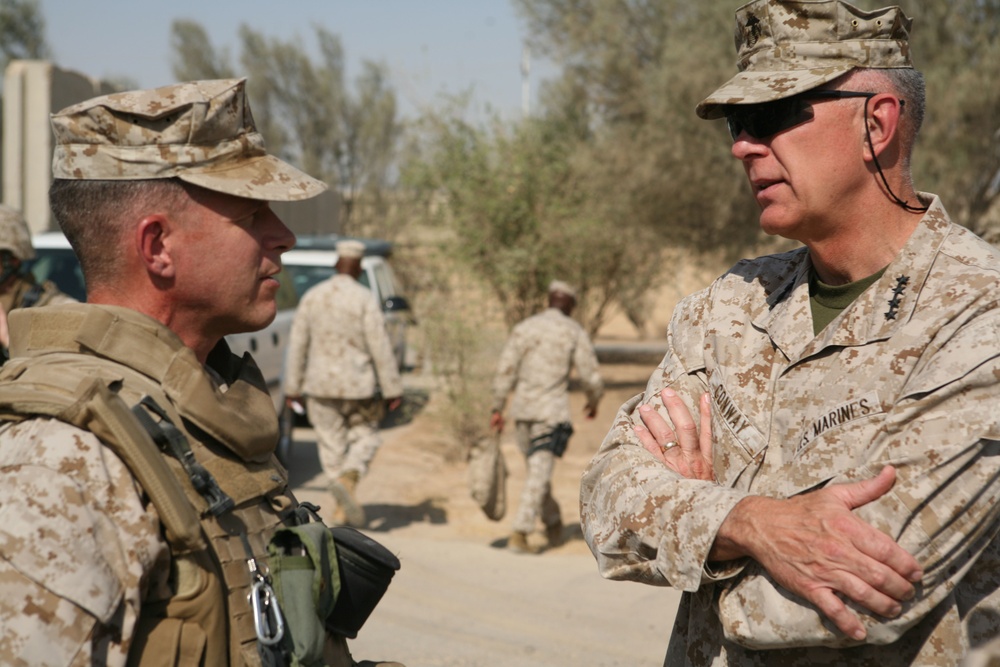 CMC visits Camp Fallujah, speaks about progress