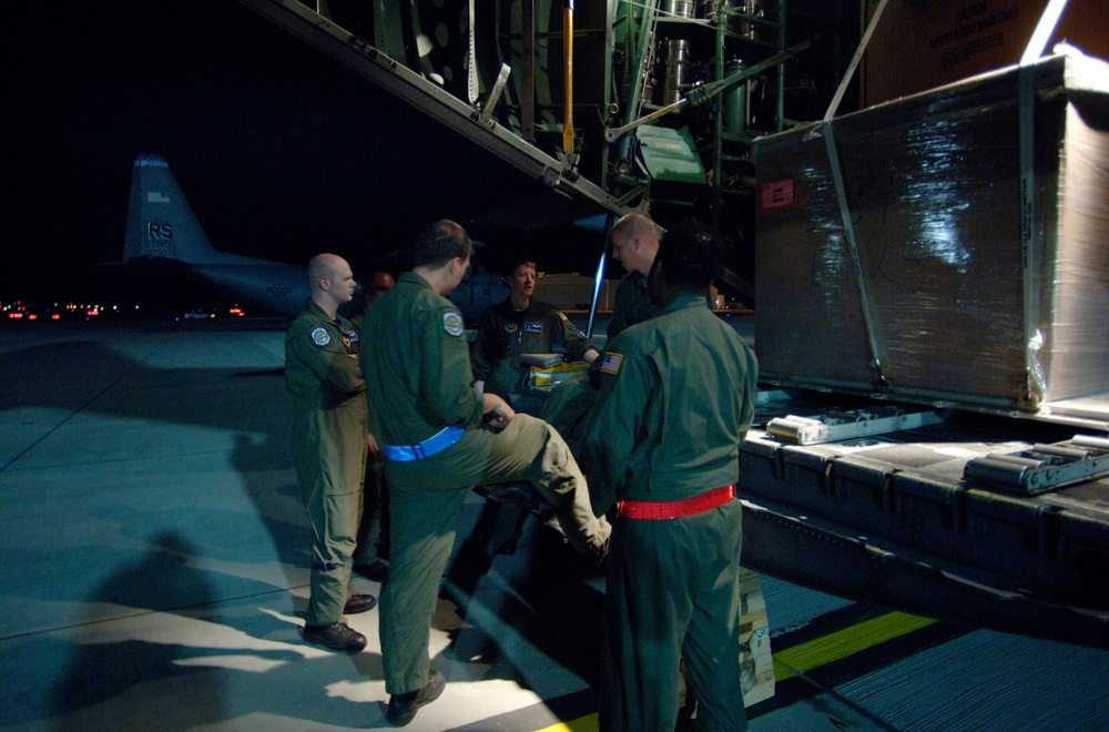 Ramstein Airmen load supplies for Georgia relief mission