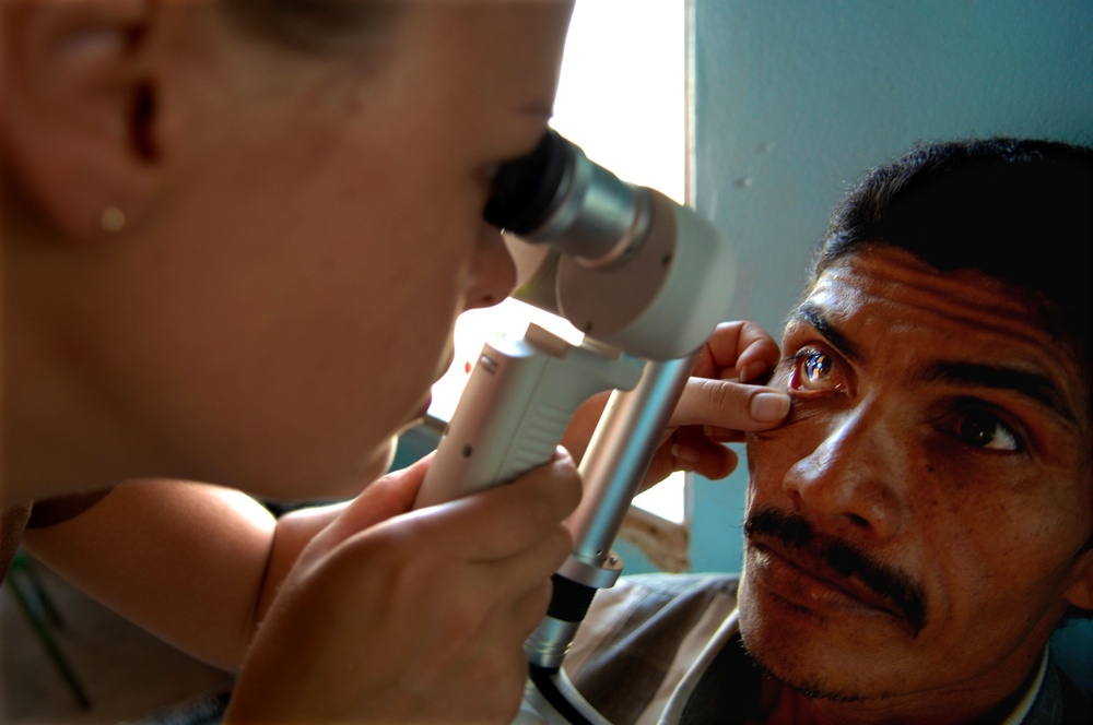 Nicaraguan Residents Receive Care at High School Clinic During Continuing Promise 2008