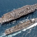 USS Ronald Reagan, USNS Bridge Replenish At Sea