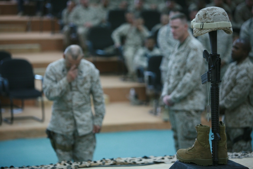 Service members join together to honor fallen