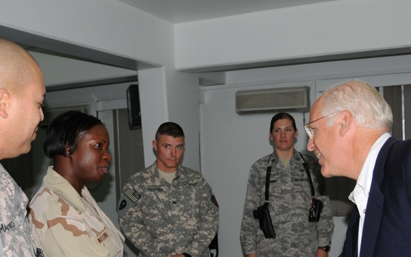 Congressional delegation visits Camp Eggers