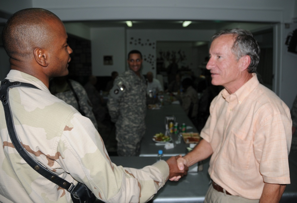 Congressional delegation visits Camp Eggers