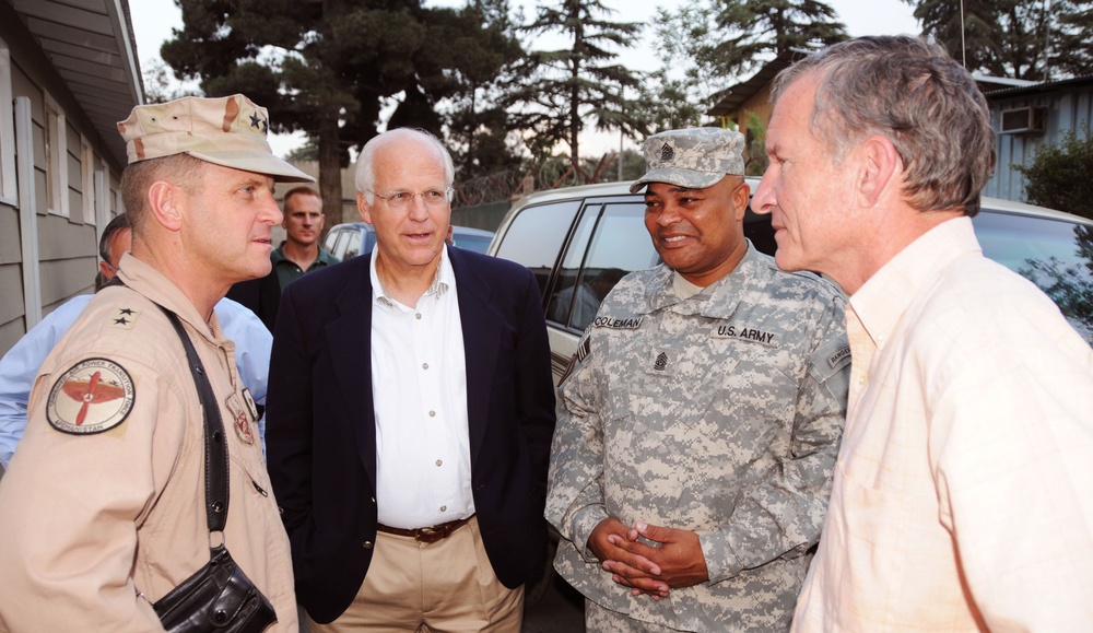 Congressional delegation visits Camp Eggers