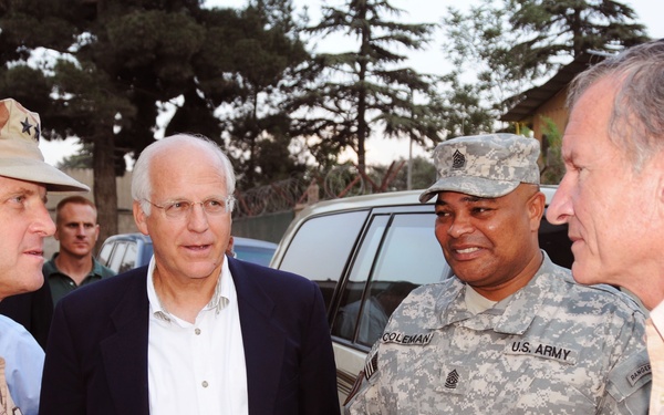 Congressional delegation visits Camp Eggers