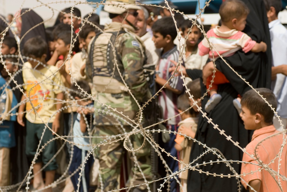El Salvadorans aid IDP camp near Kut