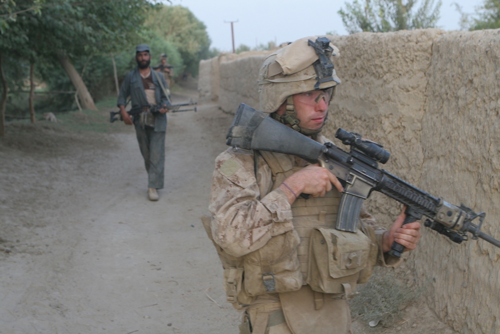 Patrol through Helmand province