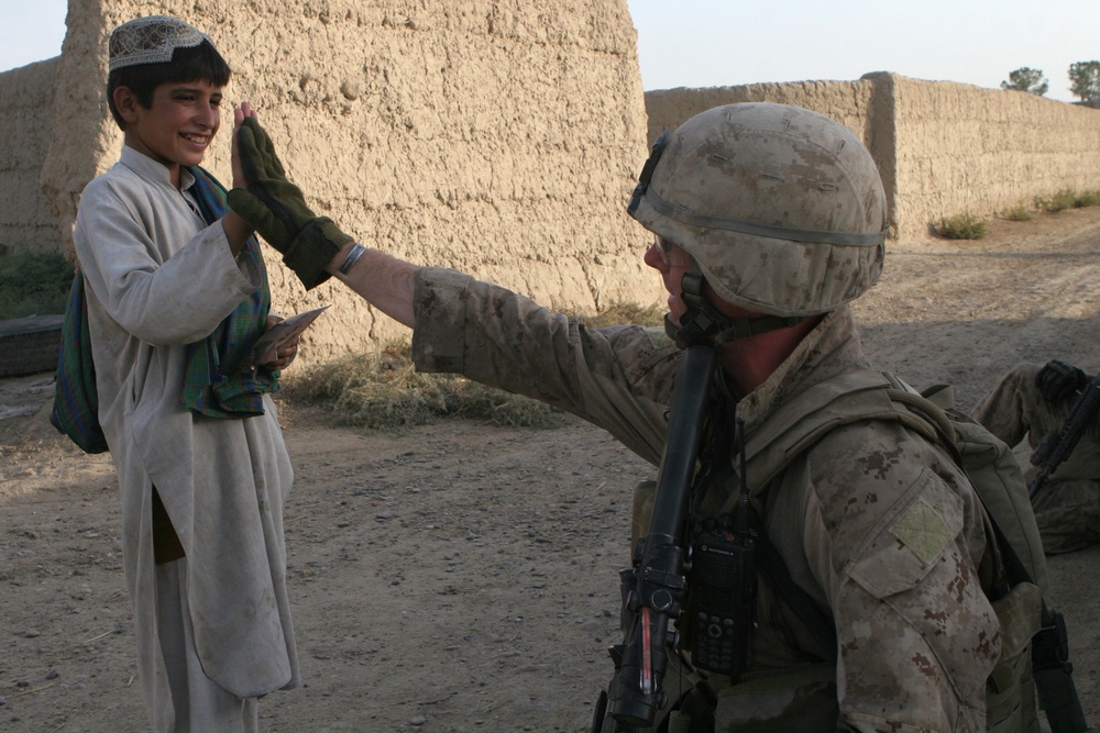 Patrol through Helmand province