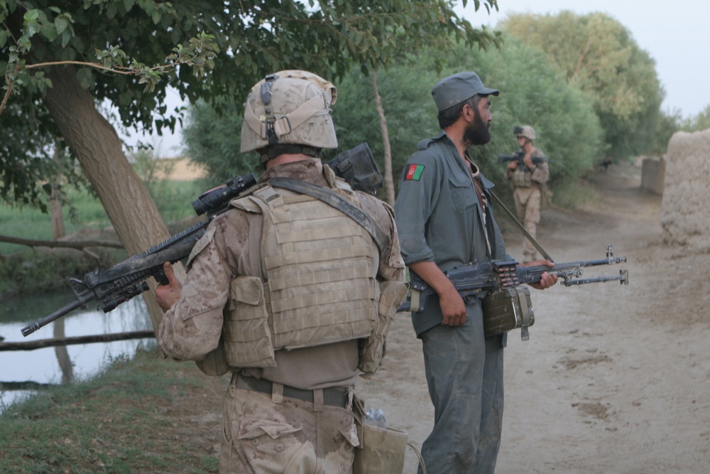 Patrol through Helmand province