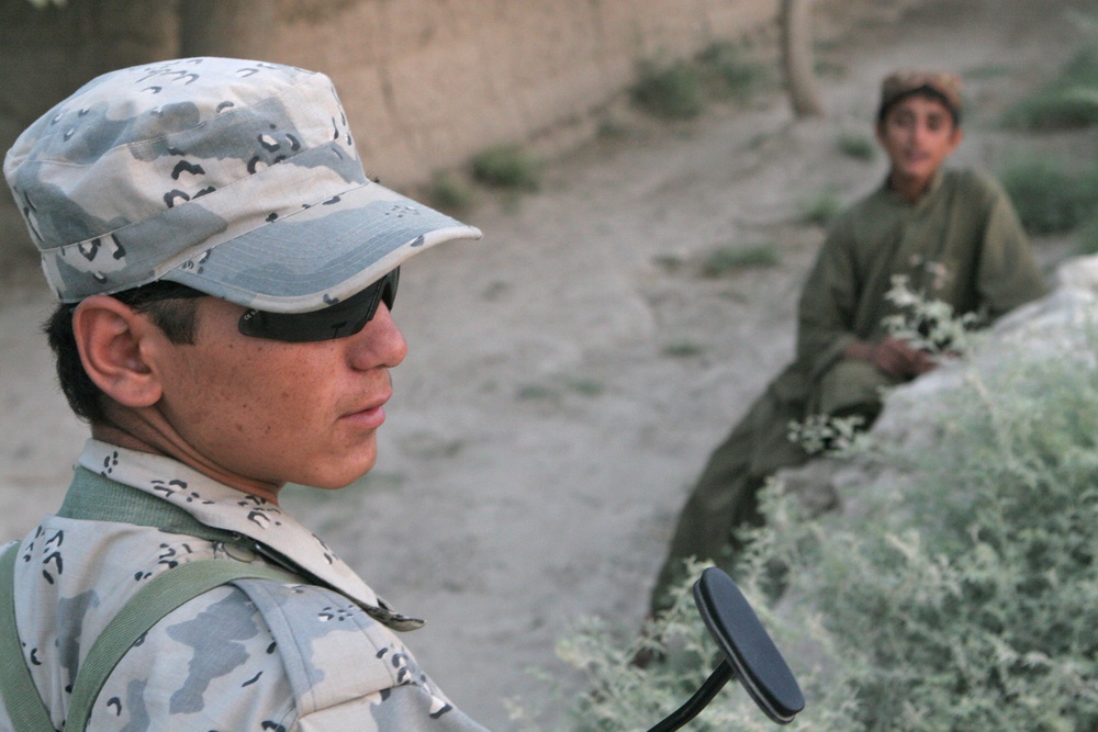 Patrol through Helmand province