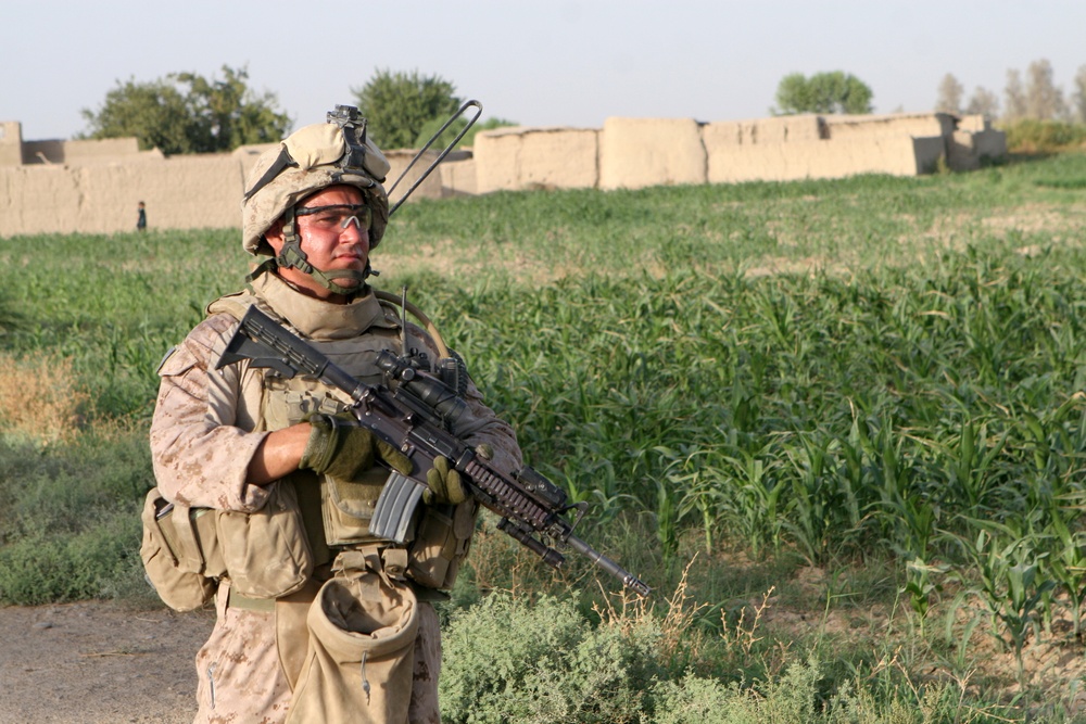 Patrol through Helmand province