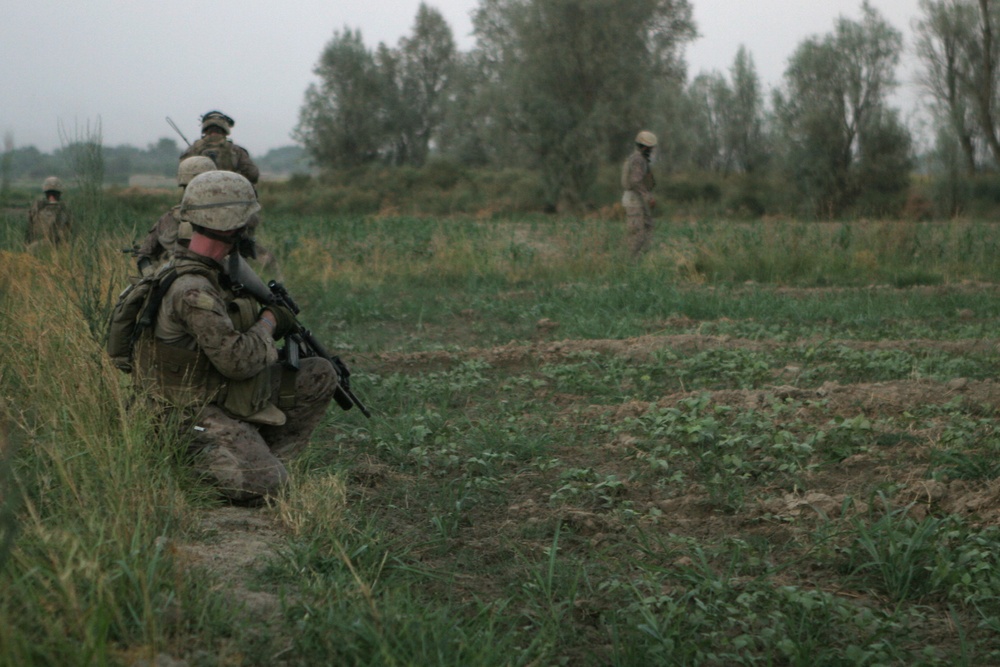 Patrol through Helmand province