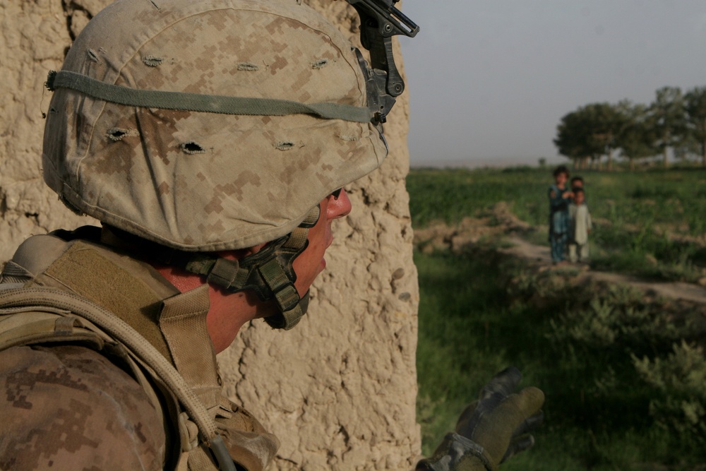 Patrol through Helmand Province