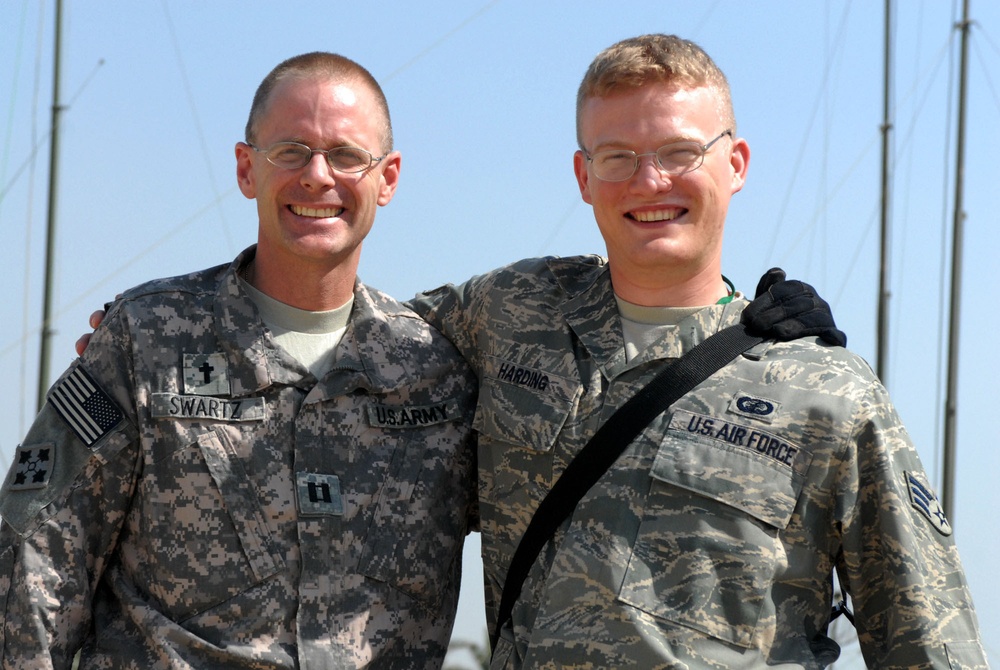Army father, Air Force son reunite in Iraq