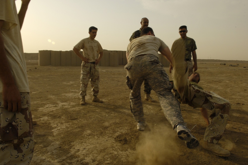 Iraqi Army Group Physical Fitness Workout