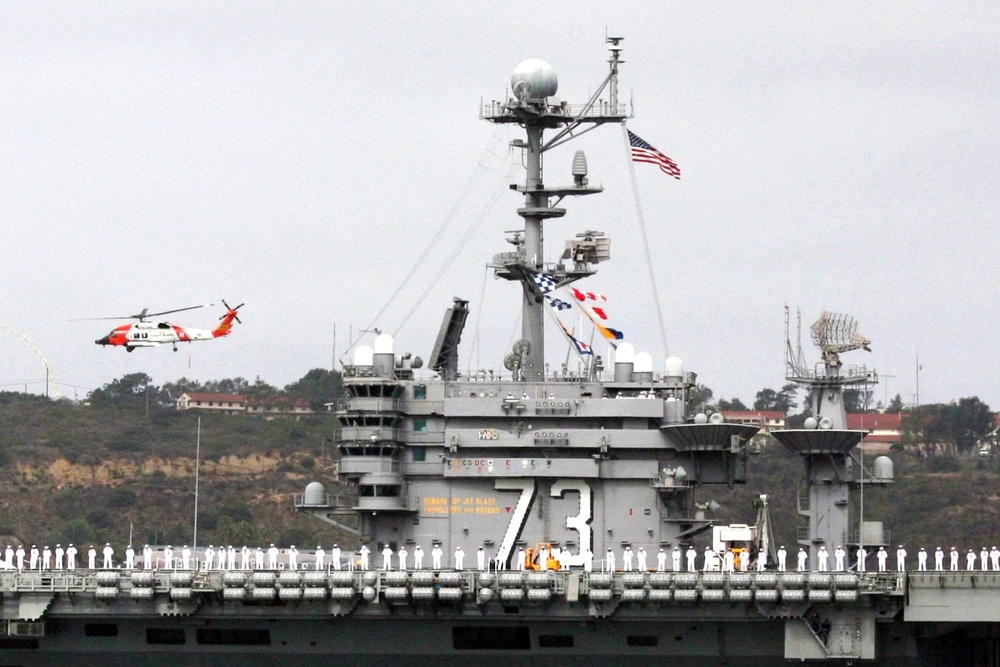 USS George Washington departs North Island