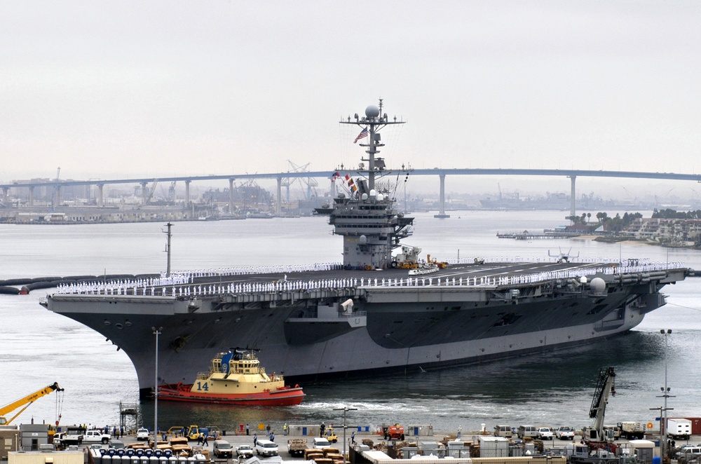 USS George Washington departs North Island