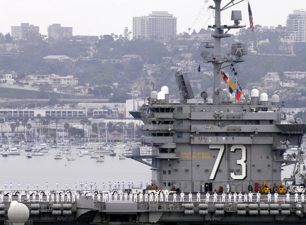 USS George Washington departs North Island