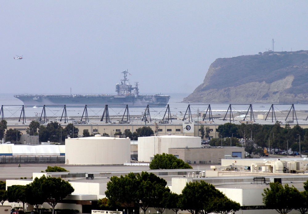 USS George Washington departs North Island