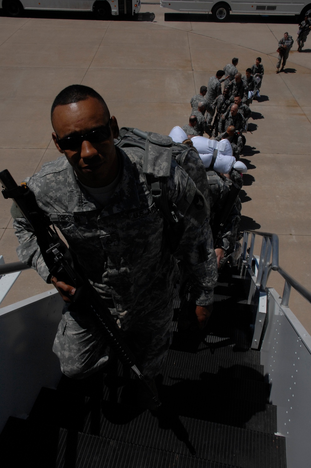 Soldiers of Task Force 34 Depart From Ft. Sill, Oklahoma