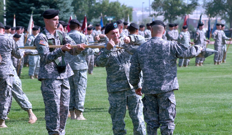 Warhorse Brigade cases colors for Iraq deployment