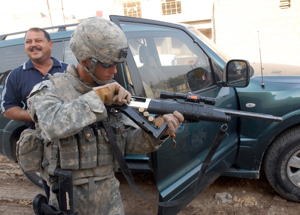 Cavalry Scouts conduct clearance operations in Abu T'shir