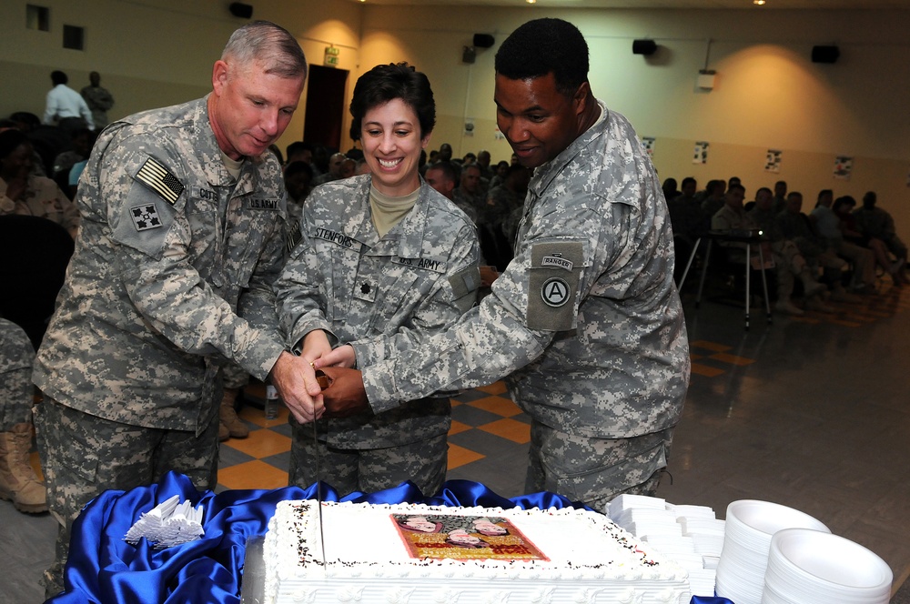 Soldiers celebrate right to vote