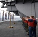 Weapons qualifiying exercise on USS Ronald Reagan