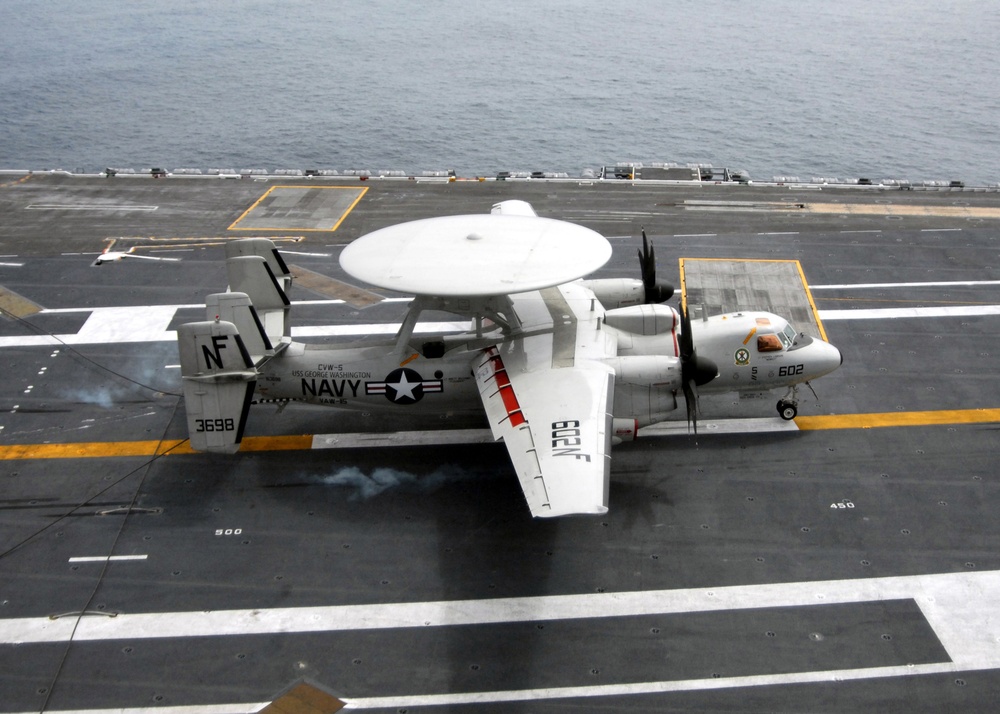 E-2C Hawkeye aboard USS George Washington