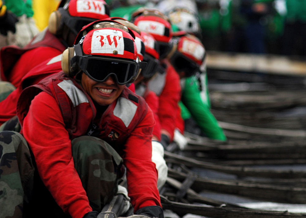 Flight Deck Drills aboard USS George Washington