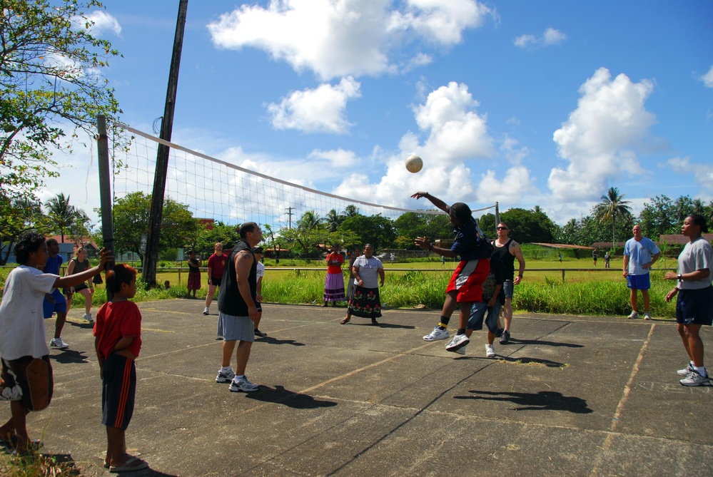 USNS Mercy Plays Sports with Locals