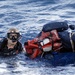 USS Blue Ridge Search and Rescue Swimmers Practice Man overboard drill