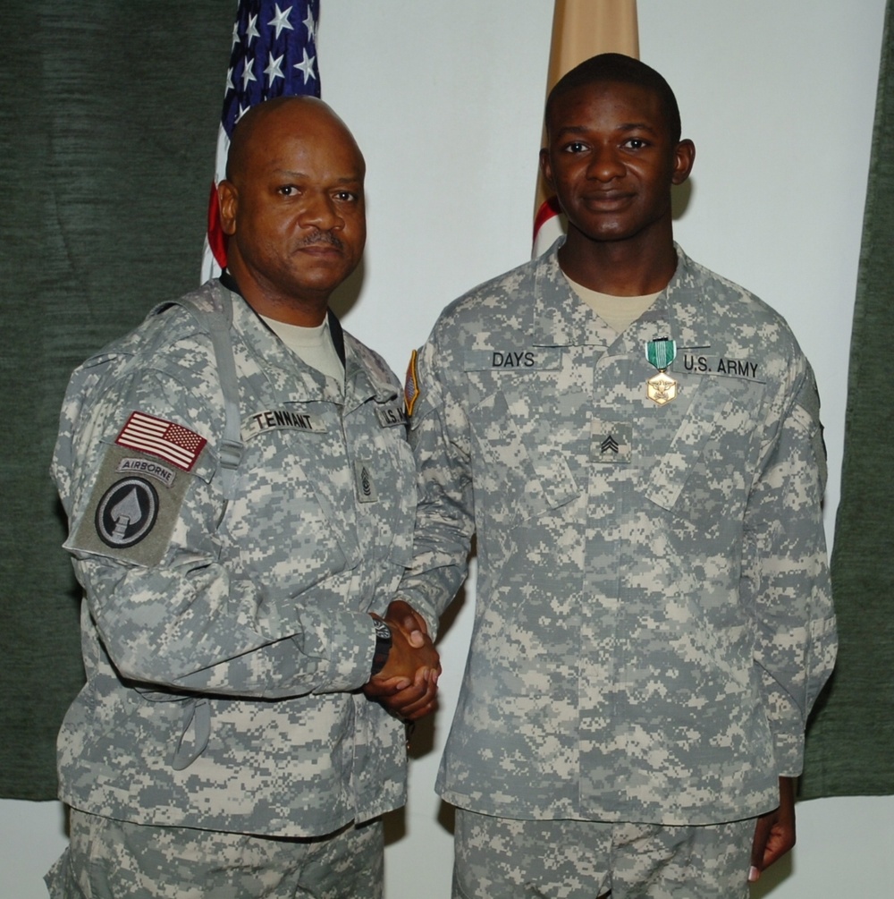 Days, Vieth selected NCO/Soldier of the Quarter