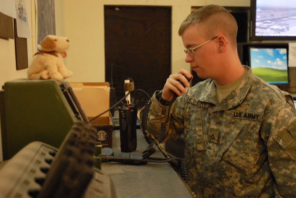 Raider Base Defense Operations Center serves as first line of defense for Soldiers on Forward Operating Base Falcon